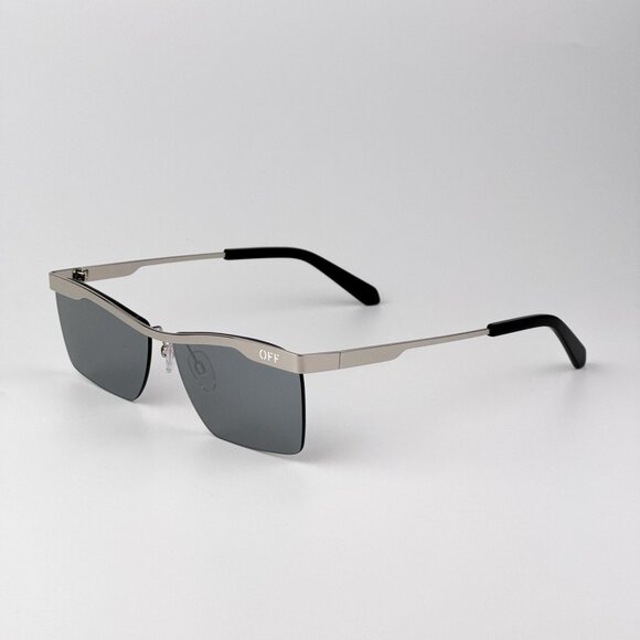 Off-White RIMINI Sunglasses – Silver Rectangle Frame Mirror |Model OERI095 7272 - Picture 6 of 9